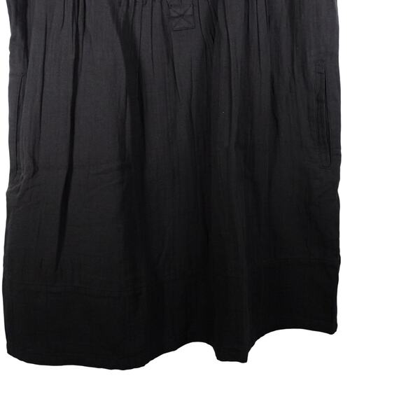 New Quince Women’s Organic Cotton Gauze Sleeveless Swing Dress Black Small 3910M - Picture 5 of 9